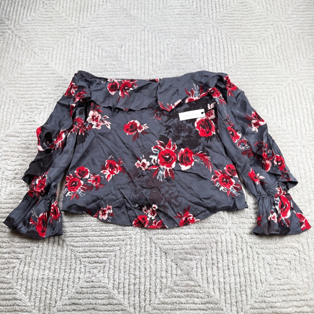 Lovers + Friends Floral Blouse Women's S Ruffle Flounce NWT Romantic Date Night